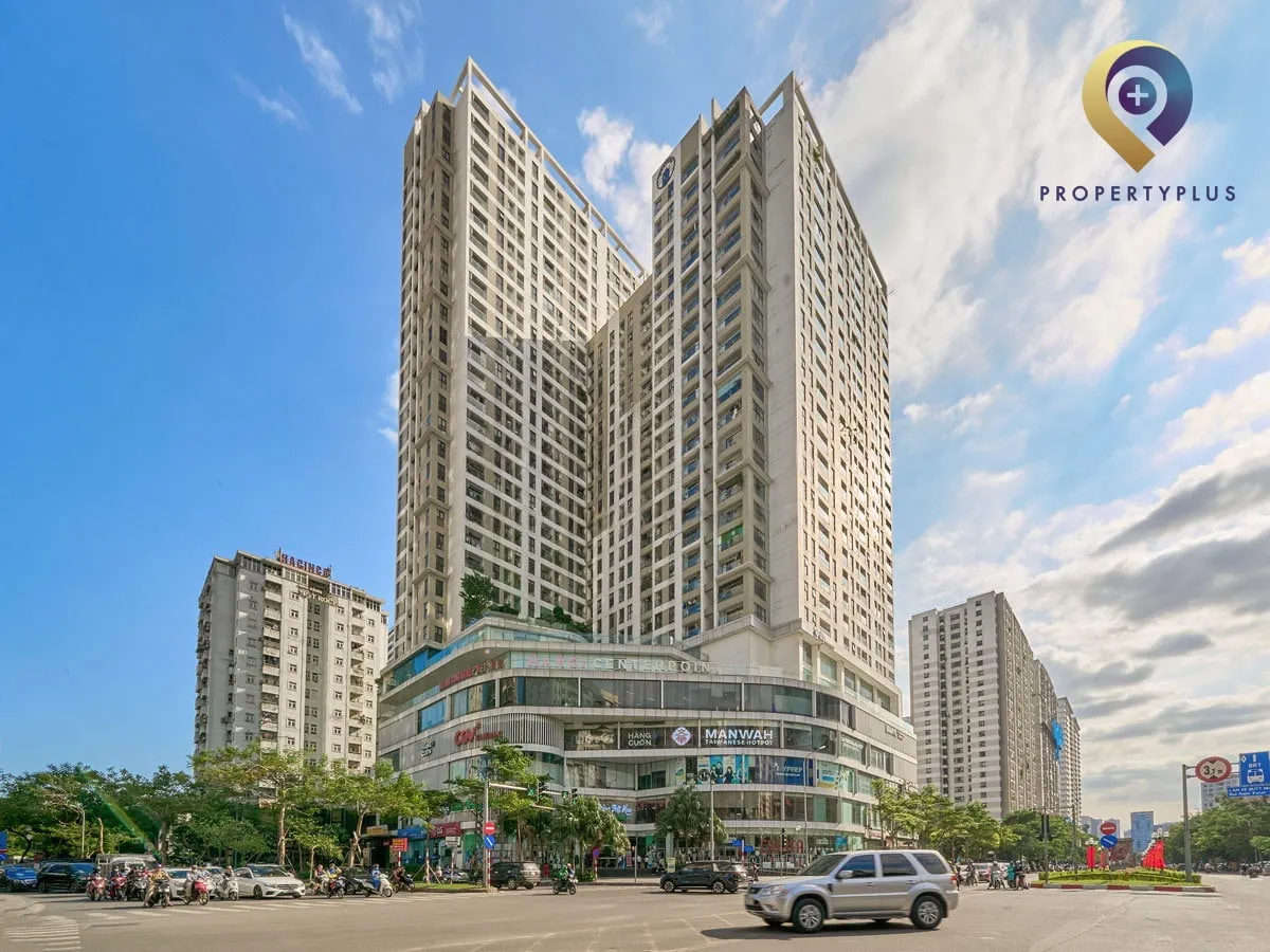Toàn cảnh tòa nhà Hanoi Center Point nhìn từ đường Lê Văn Lương